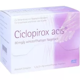 CICLOPIROX acis 80 mg/g nail varnish containing active substance, 6 g