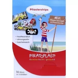 PIRATOPLAST Boys plaster strips 3 sizes, 16 pcs