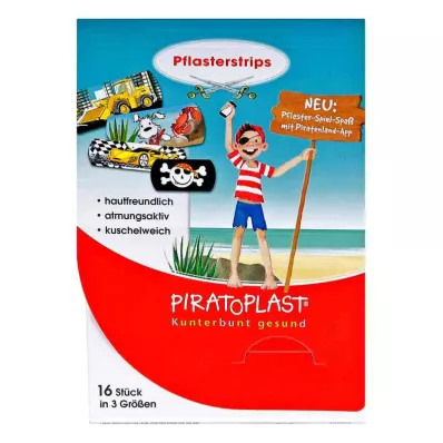 Piratoplast Boys Adhesive Strips 3 Sizes (16 pcs)