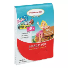 PIRATOPLAST Girls plaster strips 3 sizes, 16 pcs