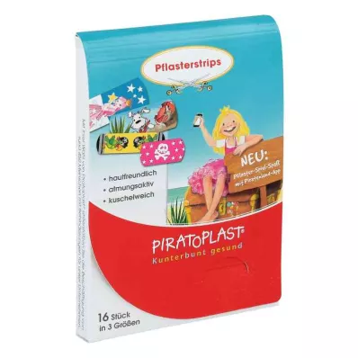 Piratoplast girls plaster strips 3 sizes (16 pieces) Piratoplast girls plaster strips 3 sizes (16 pieces)