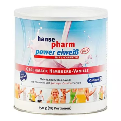 HANSEPHARM Power Protein plus Raspberry-Vanilla Plv., 750 g HANSEPHARM Power Protein plus Raspberry-Vanilla Plv., 750 g