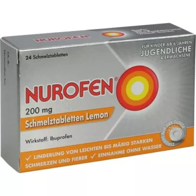 NUROFEN 200 mg Lemon melting tablets, 24 pcs