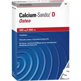 CALCIUM SANDOZ D Osteo 500 mg/1,000 I.U. Chewable tablet, 120 pcs