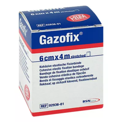 Gazofix fixing bandage cohesive 6 cmx4 m, 1 piece Gazofix fixing bandage cohesive 6 cmx4 m, 1 piece