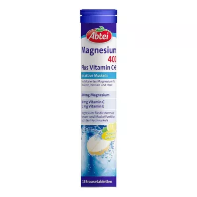 ABTEI Magnesium 400 Plus Vitamin C+E Effervescent Tablets, 15 pcs