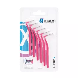 MIRADENT Interdental brush I-Prox L 0.4 mm pink, 6 pcs