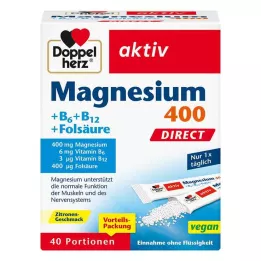 DOPPELHERZ Magnesium+B Vitamins DIRECT Pellets, 40 pcs