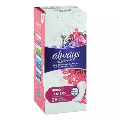 Always discreet incontinence liners, 28 pcs