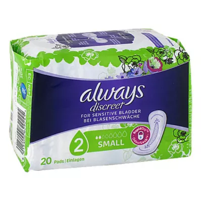 Always discreet incontinence pads small, 20 pcs Always discreet incontinence pads small, 20 pcs