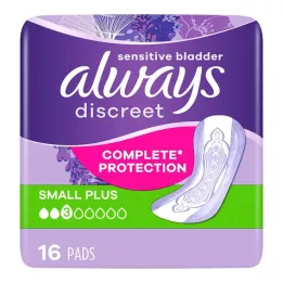 ALWAYS discreet incontinence insert small plus, 16 pcs
