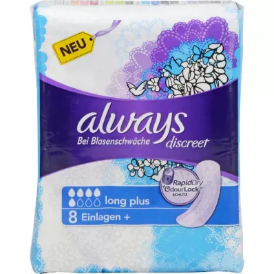 ALWAYS discreet incontinence insert long plus, 8 pcs