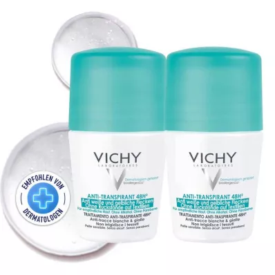 VICHY DEO Roll-on Anti Stain 48h, 2X50 ml