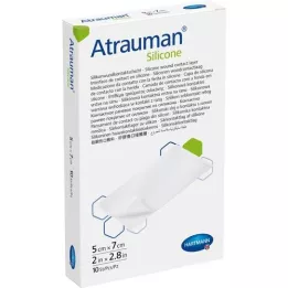 ATRAUMAN Silicone sterile 5x7 cm compresses, 10 pcs