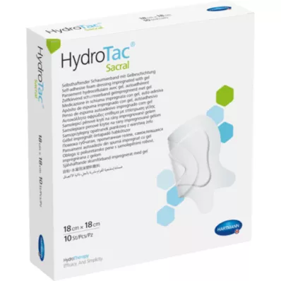 HYDROTAC comfort sacral foam dressing 18x18 cm sterile, 10 pcs