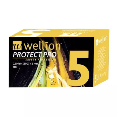 Wellion Protect Pro Safety Pen Needles 30 G 5 mm, 100 pcs