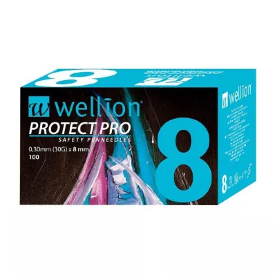 Wellion Protect Pro Safety Pen Needles 30 G 8 mm, 100 pcs Wellion Protect Pro Safety Pen Needles 30 G 8 mm, 100 pcs