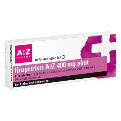IBUPROFEN AbZ 400 mg acute film-coated tablets, 10 pcs IBUPROFEN AbZ 400 mg acute film-coated tablets, 10 pcs