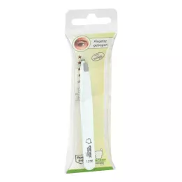 MÖRSER Tweezers Topinox stainless curved white 125E, 1 pc