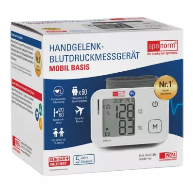 APONORM Blood pressure monitor mobile basic wrist, 1 pc APONORM Blood pressure monitor mobile basic wrist, 1 pc