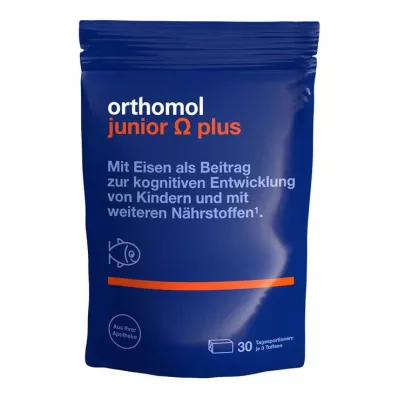 ORTHOMOL Junior Omega plus chewable lozenges, 90 pcs