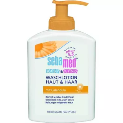 SEBAMED BABY &amp; KIND Washing lotion skin &amp; Hair with calendula, 200 ml