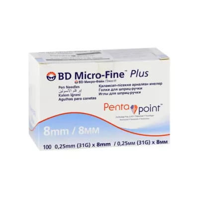 BD Micro-Fine + 8 needles 0.25x8 mm, 100 pcs BD Micro-Fine + 8 needles 0.25x8 mm, 100 pcs