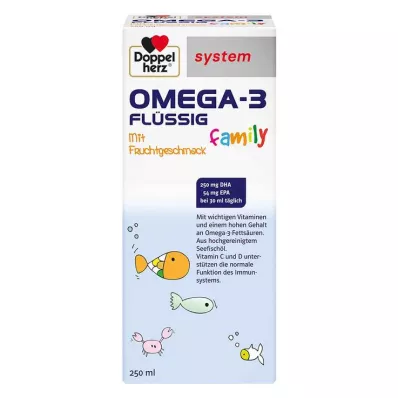 DOPPELHERZ Omega-3 liquid family system, 250 ml