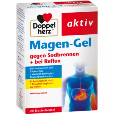 DOPPELHERZ Stomach gel against heartburn+for reflux, 20 pcs