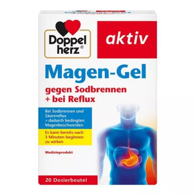 DOPPELHERZ Stomach gel against heartburn+for reflux, 20 pcs