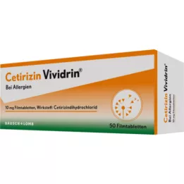 CETIRIZIN Vividrin 10 mg film-coated tablets, 50 pcs