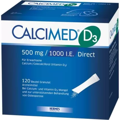 CALCIMED D3 500 mg/1000 I.U. Direct Granules, 120 pcs