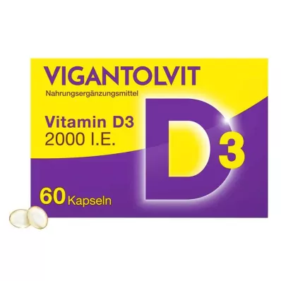 VIGANTOLVIT 2000 I.U. vitamin D3 soft capsules, 60 pcs