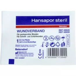 HANSAPOR sterile wound dressing 6x7 cm, 1 pc