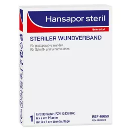 Hansapor sterile wound dressing 6x7 cm, 1 pc