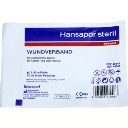 HANSAPOR sterile wound dressing 8x10 cm, 1 pc