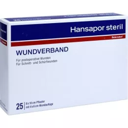 HANSAPOR sterile wound dressing 8x10 cm, 25 pcs