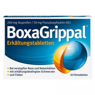BOXAGRIPPAL Cold tablets 200 mg/30 mg FTA, 20 pcs