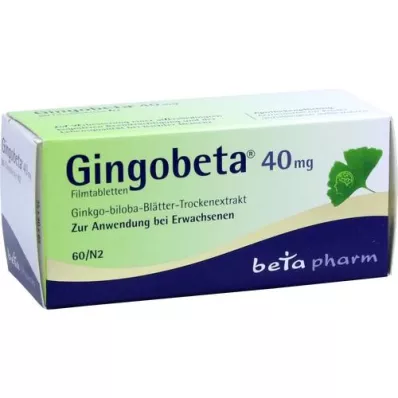 GINGOBETA 40 mg film-coated tablets, 60 pcs