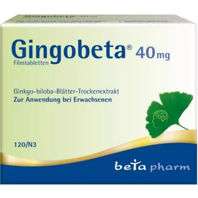 GINGOBETA 40 mg film-coated tablets, 120 pcs GINGOBETA 40 mg film-coated tablets, 120 pcs