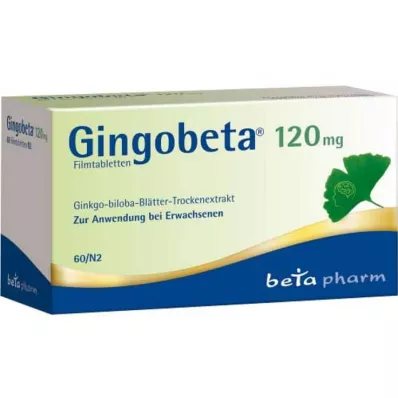 GINGOBETA 120 mg film-coated tablets, 60 pcs GINGOBETA 120 mg film-coated tablets, 60 pcs