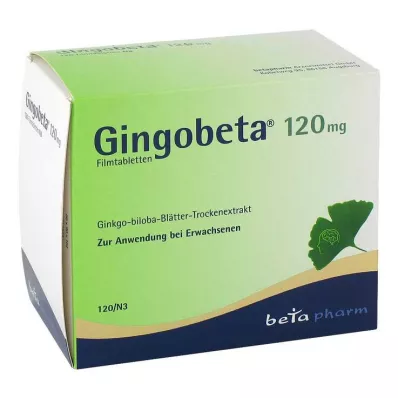 GINGOBETA 120 mg film-coated tablets, 120 pcs GINGOBETA 120 mg film-coated tablets, 120 pcs