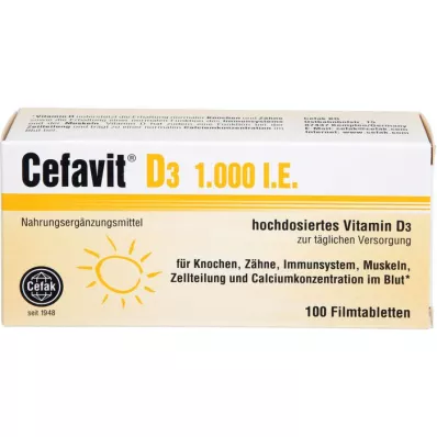 CEFAVIT D3 1,000 I.U. film-coated tablets, 100 pcs