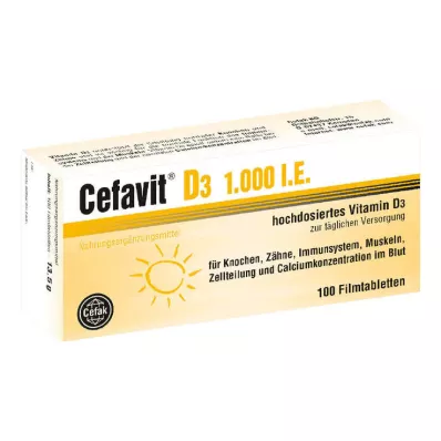 CEFAVIT D3 1,000 I.U. film-coated tablets, 100 pcs