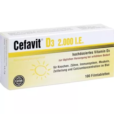 CEFAVIT D3 2,000 I.U. film-coated tablets, 100 pcs