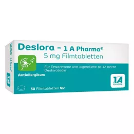 Deslora – 1 A Pharma® 5 mg film-coated tablets, 50 tablets