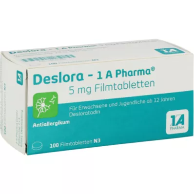 DESLORA-1A Pharma 5 mg Film-Coated Tablets, 100 Capsules