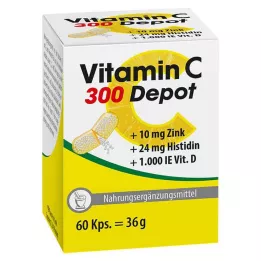 VITAMIN C 300 Depot+Zinc+Histidine+D Capsules, 60 Capsules