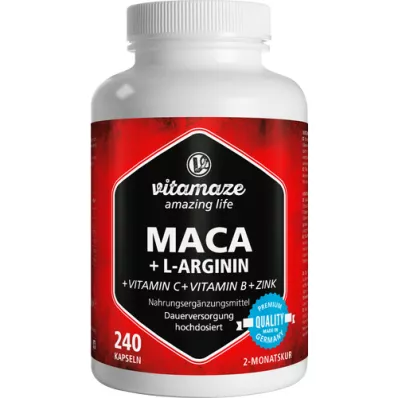 MACA 4:1 high-dose+L-arginine capsules, 240 pcs