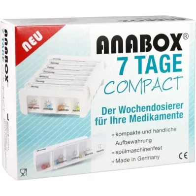 ANABOX Compact 7 days weekly dosage dispenser white, 1 pc